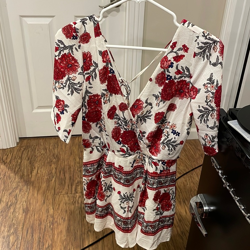 Red & white ROWA romper